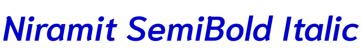 Niramit SemiBold Italic шрифт